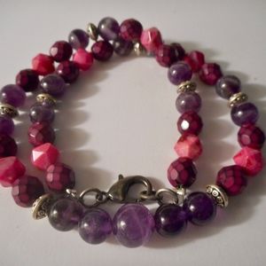 Agate and amethyst choker necklace  by Chōka Brah